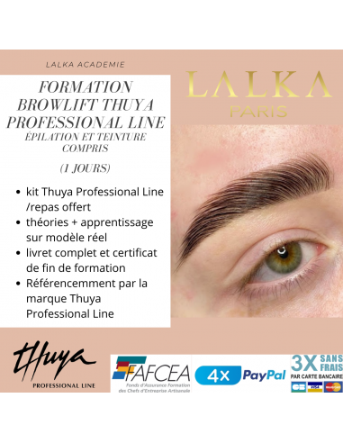 Formation Browlift sans colle méthode Thuya Professional Line Toutes les collections ici