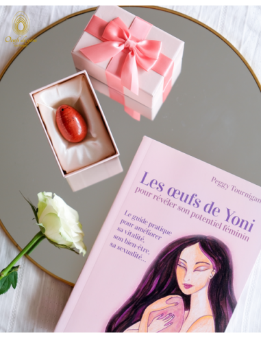 Coffret : Soyez en forme - Le livre + 1 oeuf de yoni Jaspe rouge moyen troué Toutes les collections ici