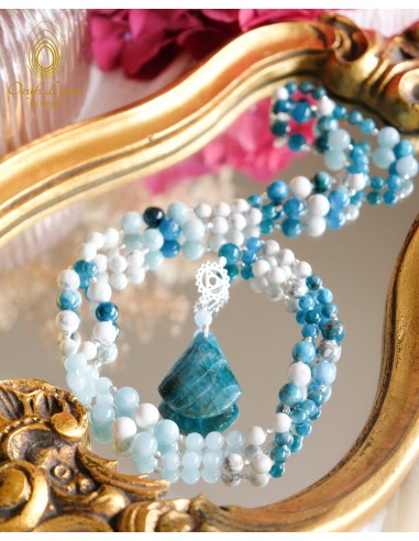 Mala by Peggy - Collection Chakras - chakra gorge - aigue marine - apatite - howlite Par le système avancé 