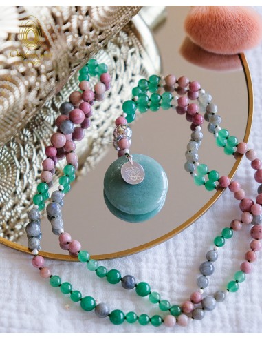 Mala Astro - CANCER - Aventurine verte, labradorite, rhodonite de pas cher