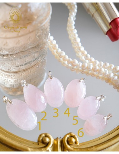 Pendentif "fait en France" - Les pendentifs de la guérison de vos blessures d'amour - Quartz rose de Madagascar Voir les baskets